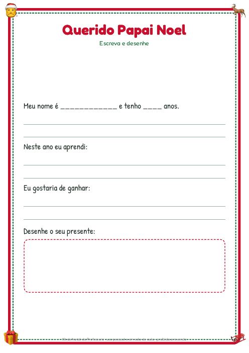 Cartinha para o Papai Noel
